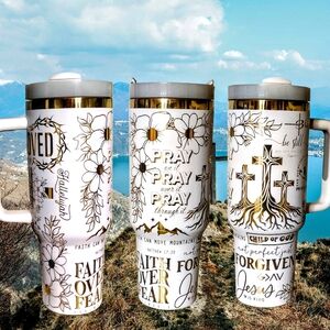 Inspirational Bible Quotes 40oz Custom Engraved Tumbler